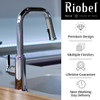 Riobel Trattoria Mixer with Pull Down Spray Square Spout Chrome Kitchen Tap