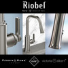 Riobel Trattoria Mixer with Pull Down Spray Square Spout Stainless Steel Kitchen Tap