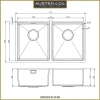 Austen & Co. Garda Double Bowl Stainless Steel Kitchen Sink