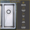 Austen & Co. Como Stainless Steel Extra Large Inset & Undermount 1.5 Bowl Kitchen Sink