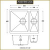 Austen & Co. Florence Inset & Undermount 1.5 Bowl Granite Kitchen Sink - Black