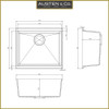 Austen & Co. Siena Inset & Undermount Large Single Bowl Granite Kitchen Sink - Black