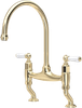 Perrin and Rowe Ionian 4193 Deck Mounted Tap, Lever Handles - Gold