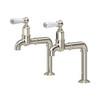 Perrin and Rowe Mayan 4332 Tap with Porcelain Handles - Nickel
