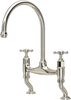 Perrin and Rowe Ionian 4192 - 2 Hole Deck Mounted Tap With Crosshead Handles - Nickel