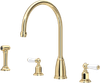 Perrin & Rowe Athenian (with Rinse) 4376 Kitchen Tap - Polished Brass