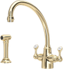 Perrin & Rowe Etruscan 4350 (with Rinse) Kitchen Tap - Gold