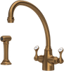 Perrin & Rowe Etruscan 4350 (with Rinse) Kitchen Tap - English Bronze