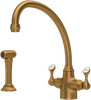 Perrin & Rowe Etruscan 4350 (with Rinse) Kitchen Tap - Aged Brass