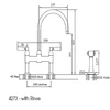 Perrin & Rowe Io 4273 (with Rinse) Kitchen Tap - Gold