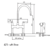 Perrin & Rowe Io 4273 (with Rinse) Kitchen Tap - Polished Brass