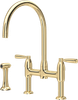 Perrin & Rowe Io 4273 (with Rinse) Kitchen Tap - Polished Brass
