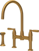 Perrin & Rowe Io 4273 (with Rinse) Kitchen Tap - Aged Brass