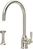 Perrin & Rowe Mimas - C Spout 4846 (with Rinse) Kitchen Tap - Nickel