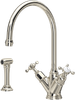 Perrin & Rowe Minoan 4365 (with Rinse) Kitchen Tap - Nickel