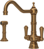 Perrin & Rowe Picardie 4766 (with Rinse) Kitchen Tap - English Bronze