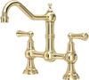 Perrin & Rowe Provence 4751 (Lever Handles) Kitchen Tap - Polished Brass