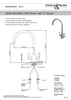 Perrin & Rowe Orbiq 4212 Kitchen Tap - Satin Brass