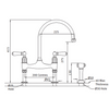 Perrin & Rowe Ionian 4173 (with Rinse) Kitchen Tap - Aged Brass