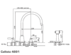 Perrin & Rowe Callisto 4891 Kitchen Tap - Satin Brass
