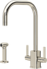 Perrin & Rowe Rubiq 4310 With Rinse Kitchen Tap - Nickel