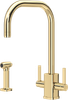 Perrin & Rowe Rubiq 4310 With Rinse Kitchen Tap - Polished Brass