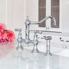 Perrin & Rowe Provence 4756 (Lever Handles Plus Rinse) Kitchen Tap - Nickel