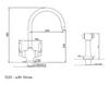 Perrin & Rowe Mimas 1535 (with Rinse) Filter Tap - Gold