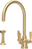 Perrin & Rowe Metis 1580 (with Rinse) Filter Tap - Satin Brass