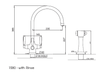 Perrin & Rowe Metis 1580 (with Rinse) Filter Tap - Aged Brass