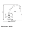 Perrin & Rowe Etruscan 1420 Filter Tap - Aged Brass