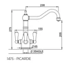 Perrin & Rowe Picardie 1475 Filter Tap - Nickel