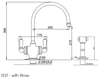 Perrin & Rowe Parthian 1537 (with Rinse) Filter Tap - Polished Brass