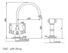 Perrin & Rowe Phoenician 1560 (with Rinse) Filter Tap - Nickel