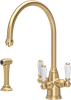 Perrin & Rowe Phoenician 1560 (with Rinse) Filter Tap - Satin Brass