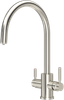 Perrin and Rowe Phoenix 3 in 1 Instant Hot Water Tap with C Spout, Digital Tank and Filter - Pewter