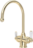 Perrin & Rowe Polaris 3in1 Instant Hot Tap Sink Mixer, Digital Tank and Filter - Gold