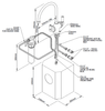 Perrin & Rowe Polaris 3in1 Instant Hot Tap Sink Mixer, Digital Tank and Filter - Satin Brass