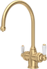 Perrin & Rowe Polaris 3in1 Instant Hot Tap Sink Mixer, Digital Tank and Filter - Satin Brass