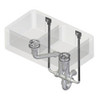 Perrin & Rowe Double Bowl Waste and Overflow Kit - Nickel