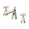 Perrin & Rowe 3142 Three Hole Basin Mixer Tap, Crosstop Handles - Nickel