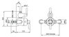 Perrin & Rowe 5850 Exposed Thermostatic Shower Valve, Lever Handles - Nickel