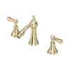 Perrin & Rowe 3767 Three Hole Bidet Mixer Tap, Lever Handles - Gold