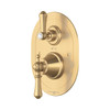 Perrin & Rowe 5756 Concealed Thermostatic Shower Valve, Lever Handles - Satin Brass