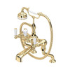 Perrin & Rowe 3500 Pillar Mounted Shower Mixer Tap, Lever Handles - Polished Brass