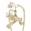 Perrin & Rowe 3510 Wall Mounted Shower Mixer Tap, Lever Handles - Gold