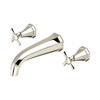 Perrin & Rowe 3181 Three Hole Bath Filler Tap, Crosshead Handles - Nickel