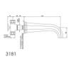 Perrin & Rowe 3181 Three Hole Bath Filler Tap, Crosshead Handles - Pewter