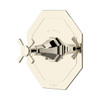 Perrin & Rowe 5158 Concealed Thermostatic Shower Valve without Flow Control, Crosstop Handle - Nickel