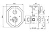 Perrin & Rowe 5555 Concealed Thermostatic Shower Valve, Lever Handles - Nickel